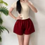 Quần Short Nỉ 2 Da Nữ Bigsize Cạp Chun Co Giãn, Quần Sooc Đùi Ống Rộng Cạp Cao Basic Dễ Phối-QSN001
