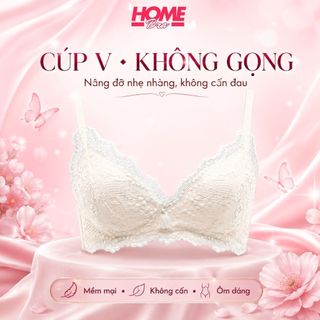 Áo ngực nữ chất ren mút mỏng cao cấp thiết kế mềm mại - Áo lót nữ không gọng 3 nấc cài bản to A2004