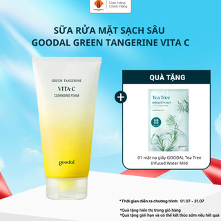 Sữa rửa mặt sạch sâu GOODAL Green Tangerine Vita C chiết xuất quýt xanh sáng da 150ml.