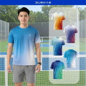 Áo Thun Thể Thao Nam Velocity Prism Dye Micro Grid Air BLUEKITE Chính Hãng Áo Cổ Tròn Thun Mè Thoáng Khí Nhẹ Pickleball