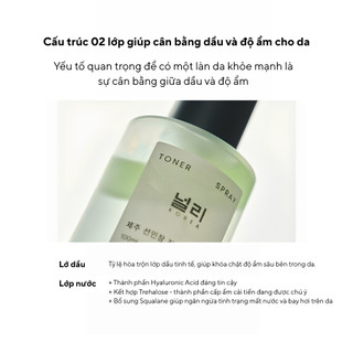 Xịt Khoáng Nulli Jeju Cactus Toner Spray Làm Dịu Da Chiết Xuất Xương Rồng 30ml