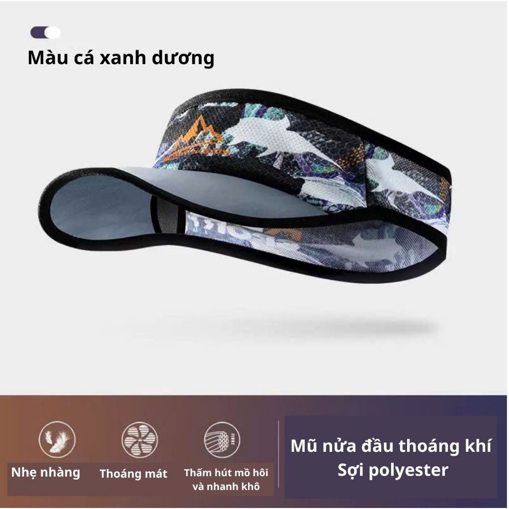 Mũ lưỡi trai nửa đầu thể thao Chống Nắng chống tia UV, chơi Golf, Pickleball, Tennis, Nón Lưỡi Trai Không Nóc Nam Nữ