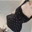 Đầm Hai Dây Rút Ngực Phối Ren Ôm Eo Xòe Nhẹ Phong Cách Tiểu Thư Pháp