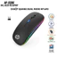 Chuột Không Dây HP-W10 Bluetooth 5.0 & 2.4G Sạc Pin Type-C, Chuột Silent LED RGB, Độ Nhạy Cao-BH 12T