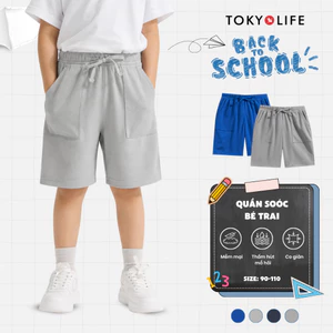 Quần đùi bé trai TOKYOLIFE quần short kiểu dáng thể thao dễ phối đồ có túi quần cho bé đi học đi chơi 40000543
