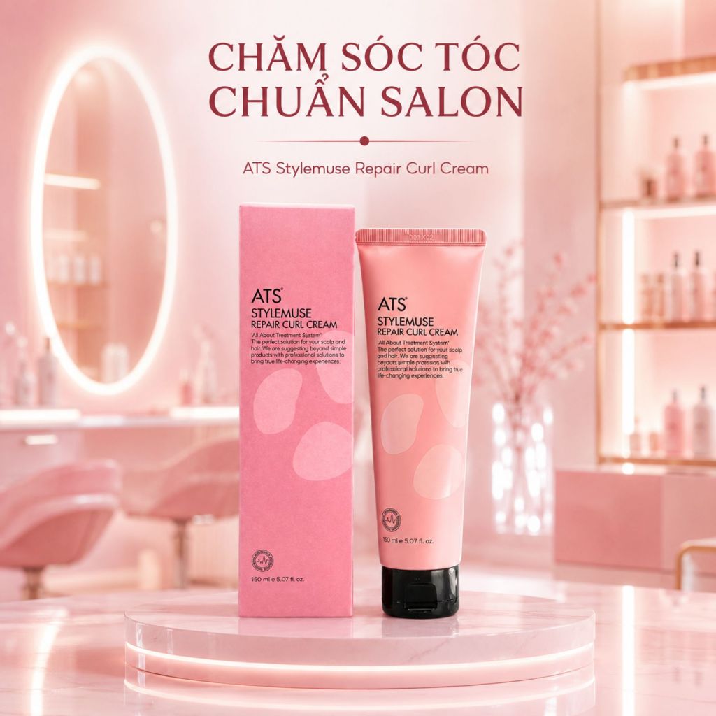 Kem Dưỡng Tóc ATS StyleMuse Repair Curl Cream | Tạo Kiểu, Giữ Nếp Tóc Xoăn & Giảm Xù Rối