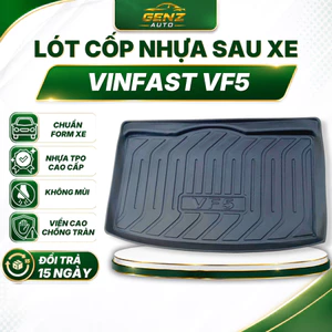 Lót cốp VF5- Vinfast VF5, Nhựa dẻo TPO không mùi, Chuẩn khít Form xe, Chống thấm nước cực tốt
