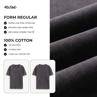 Áo Thun Tay Ngắn Nam Hình Thêu Form Regular - Routine 10F25TSS009