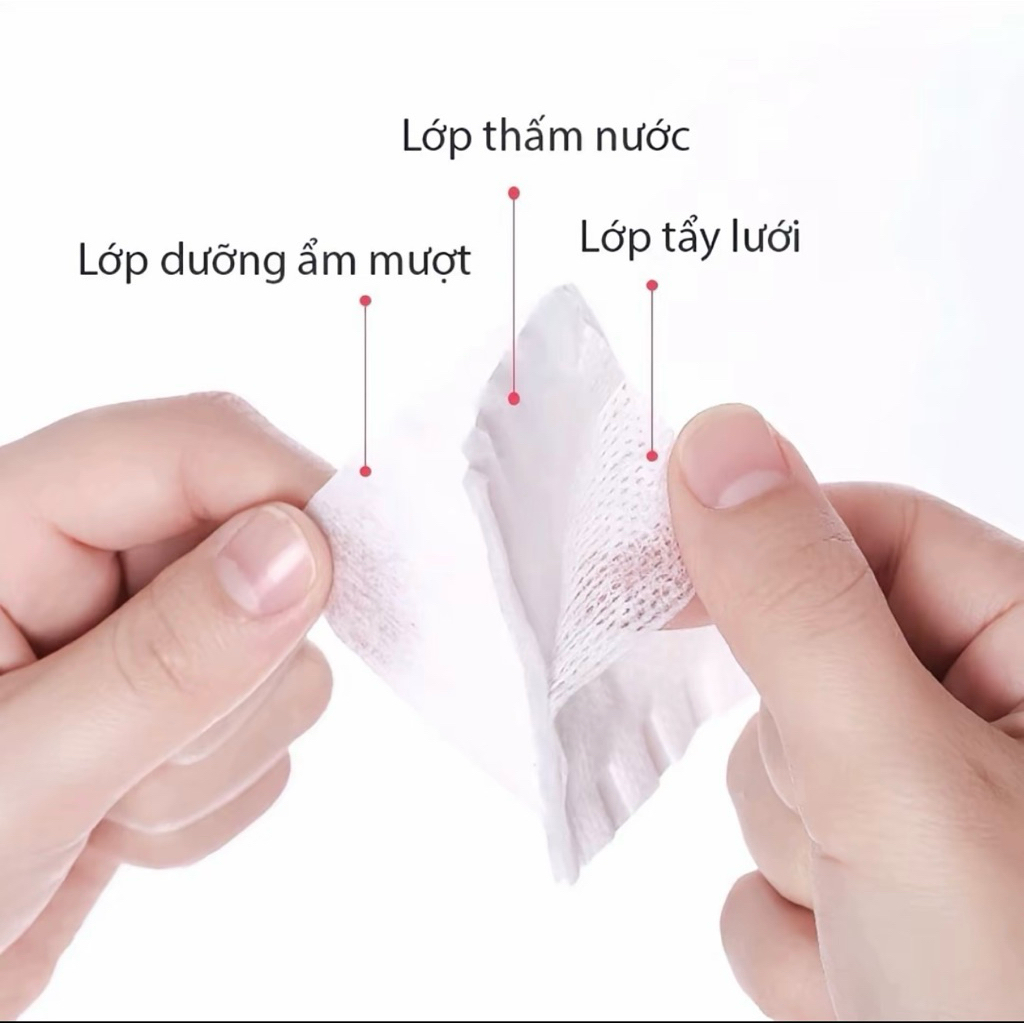 Bông Tẩy Trang Hatsu 222 Miếng Cotton Pads Dày Mịn Tiết Kiệm"