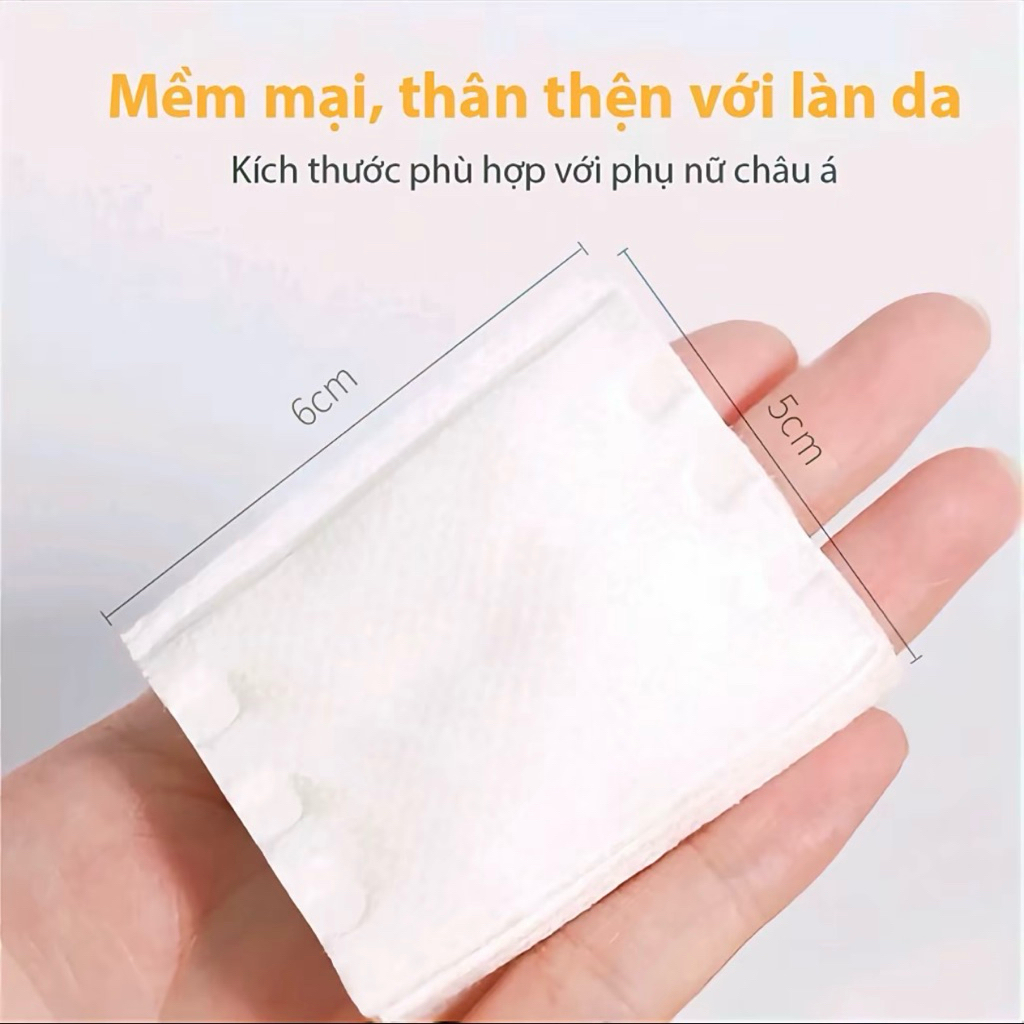 Bông Tẩy Trang Hatsu 222 Miếng Cotton Pads Dày Mịn Tiết Kiệm"