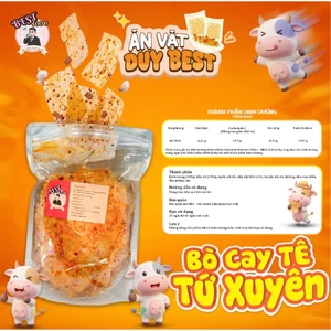 Bánh Tráng Bò Cay Tê Tứ Xuyên Duy Best - Vị Cay Tê Tê & Khô Bò Ngon