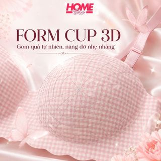 Áo ngực nữ cúp ngang mút bàn tay thông hơi - Áo lót nữ không gọng chất su kẻ ca rô 3 nấc cài A923