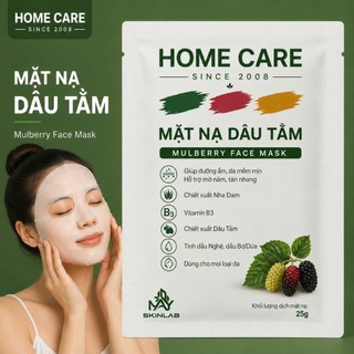 Mặt nạ cấp ẩm chính hãng Home Care, phục hồi, căng mịn, chiết xuất dâu tằm (Mulberry Face Mask)
