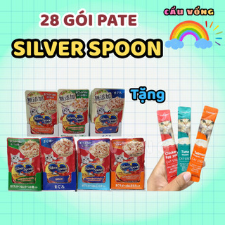 [Hoả Tốc] Tặng 3 súp thưởng_Combo 28 gói Pate SILVER SPOON cho mèo - Gói 60g