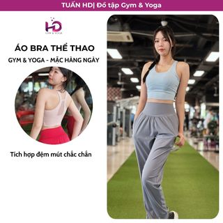 Áo Bra Thể Thao Nữ Lưng Lưới TUẤN HD 7065 - Áo Lót Tập Gym Yoga Croptop Dáng Dài Nâng Đỡ