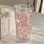 Cốc thuỷ tinh hello kitty siêu xinh kèm ống hút