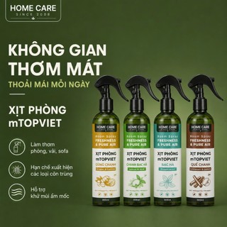 Xịt Thơm Phòng 4 Lọa Mùi Hương Đánh Bay Mùi Hôi, Ẩm Mốc MTOPVIET Chính Hãng HOME CARE