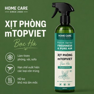 Xịt Thơm Phòng 4 Lọa Mùi Hương Đánh Bay Mùi Hôi, Ẩm Mốc MTOPVIET Chính Hãng HOME CARE