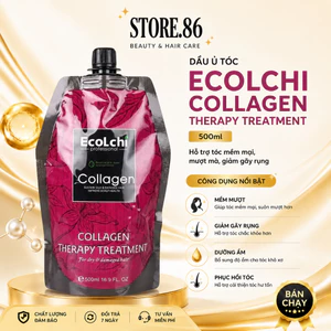 Kem Ủ Tóc Ecolchi Collagen 500ml (Túi) | Dưỡng Ẩm Tóc Khô Xơ, Mềm Mượt & Bóng Khỏe