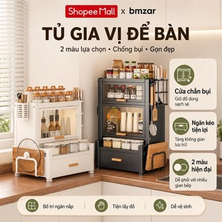Kệ đựng gia vị Bảo vệ 360 độ khỏi bụi và côn trùng Tủ Đựng Gia Vị Đa Năng Thép cacbon cao cấp Tủ bếp Đa năng