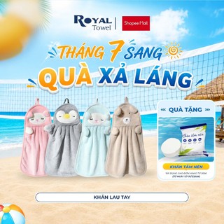 Khăn Lau Tay Treo Tường Royal Towel Họa Tiết Hoạt Hình, Thấm Hút Tốt
