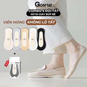 Tất búp bê nữ đi giày lười GOMTAT có đệm silicon chống tuột gót, thoáng mát mùa hè - TNBB