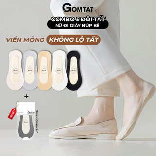 [DEAL QUÀ TẶNG] Tất búp bê nữ đi giày lười GOMTAT có đệm silicon chống tuột gót, thoáng mát mùa hè - TNBB