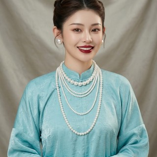 [ DAISYN ] N692 dây chuyền mang áo dài , dây chuyền áo tấc, vòng cổ áo ngũ thân 5 sợi ngọc trai nhân tạo sang trọng