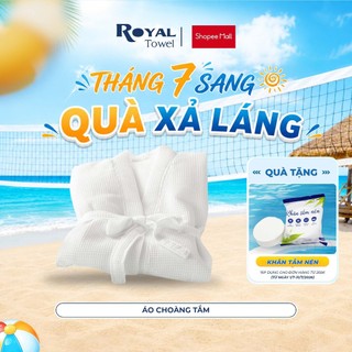 Áo Choàng Tắm Royal Towel Sợi Cotton Mềm Mịn, Thấm Hút Tốt, Không Xù Lông, Cho Nam Nữ