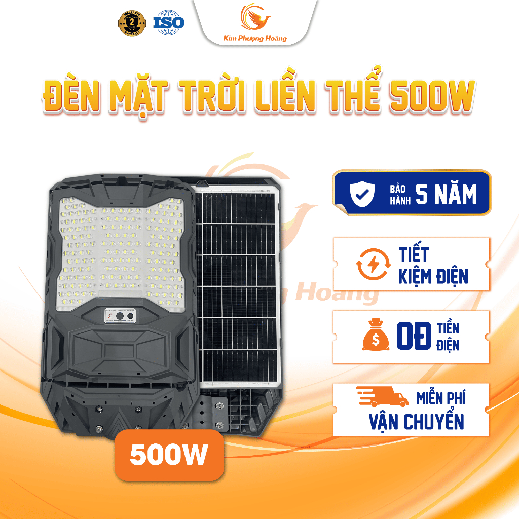Đèn Năng Lượng Mặt Trời 500W 800W Chống Nước IP65 Sáng Xuyên Đêm Tự Động Cảm Biến Ánh Sáng Tiết Kiệm Điện