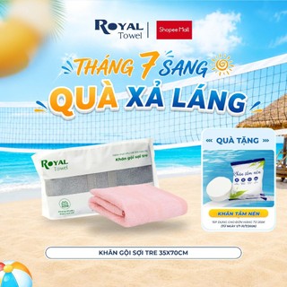 Khăn Gội Royal Towel 35x70cm Sợi Tre Bamboo, Mềm Mịn, Thấm Hút Tốt, Không Xổ Lông, Không Phai Màu, An Toàn Cho Da