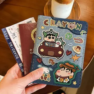 Ví Gấp Nam Nữ Da PU Cao Cấp Shinnosuke Hello Kitty Ví Mini Đựng Tiền Thẻ Dễ Thương Mun Store VKS4