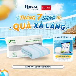 Khăn Tắm Royal Towel 70x140cm Sợi Tre Bamboo, Mềm Mịn, Thấm Hút Tốt, Không Xổ Lông, Không Phai Màu, An Toàn Cho Da