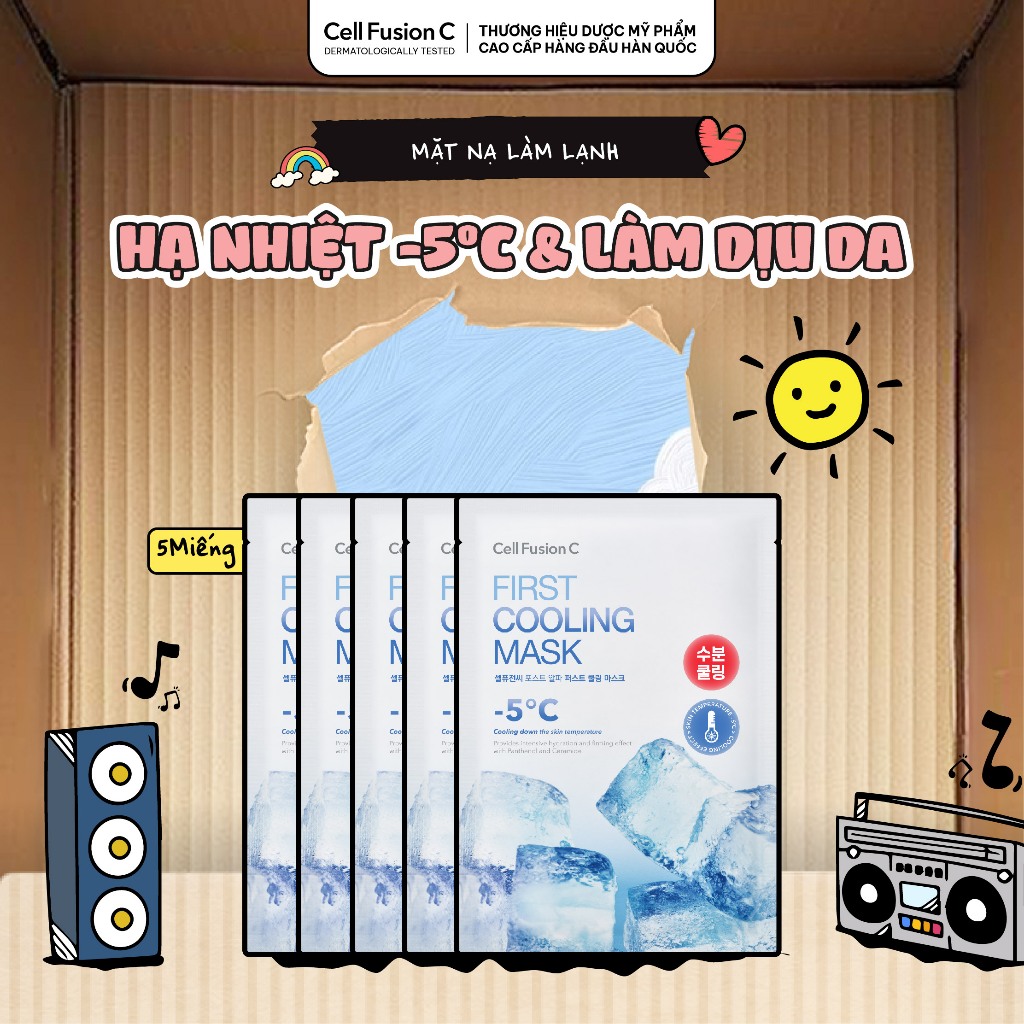 [SHOPEE XỬ LÝ] Mặt Nạ Cell Fusion C First Cooling Mask 27g*5Miếng