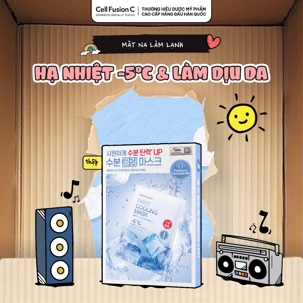 [SHOPEE XỬ LÝ] Mặt Nạ Cell Fusion C First Cooling Mask 27g*5Miếng