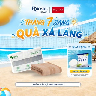 Khăn Mặt Royal Towel 30x50cm Sợi Tre Bamboo, Mềm Mịn, Thấm Hút Tốt, Không Xổ Lông, Không Phai Màu, An Toàn Cho Da