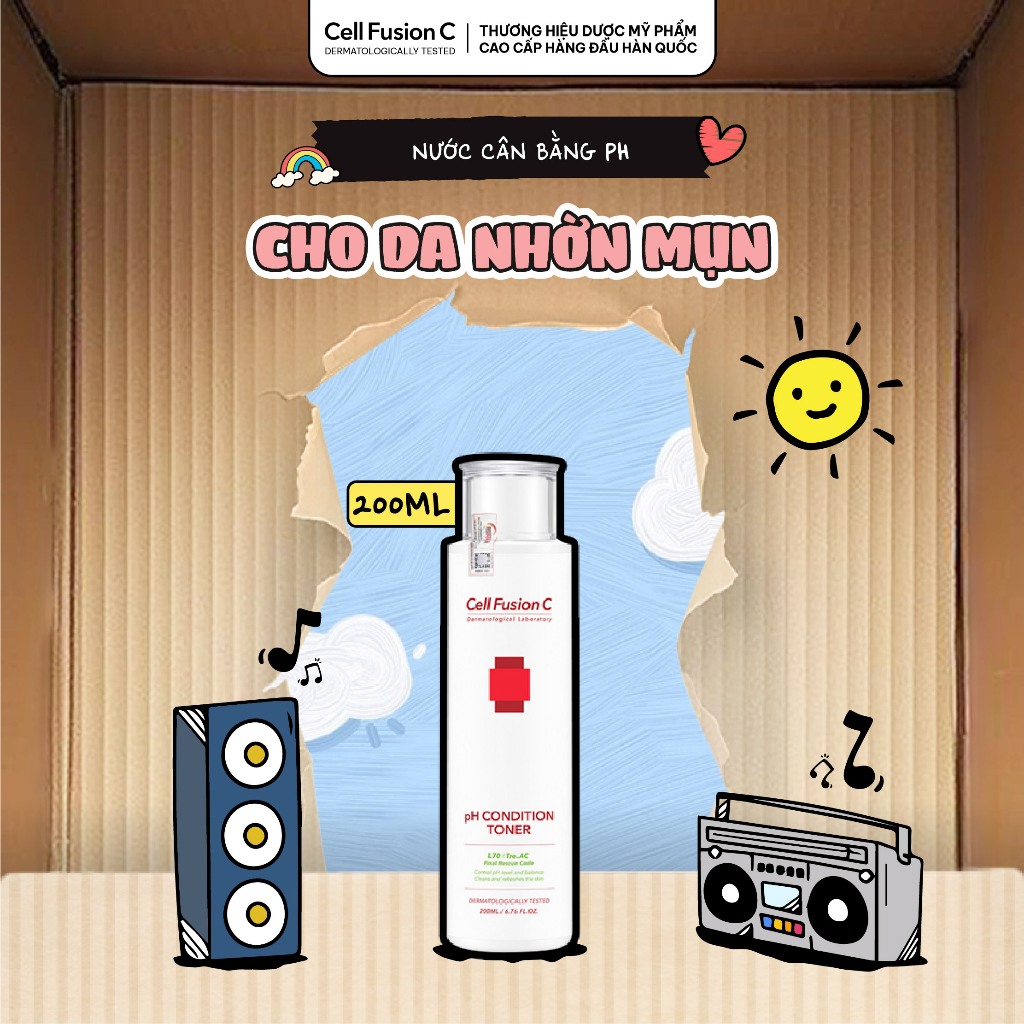 Toner Cân Bằng pH Kiểm Soát & Cải Thiện Da Dầu Mụn Cell Fusion C Tre.AC pH Condition Toner 200ml