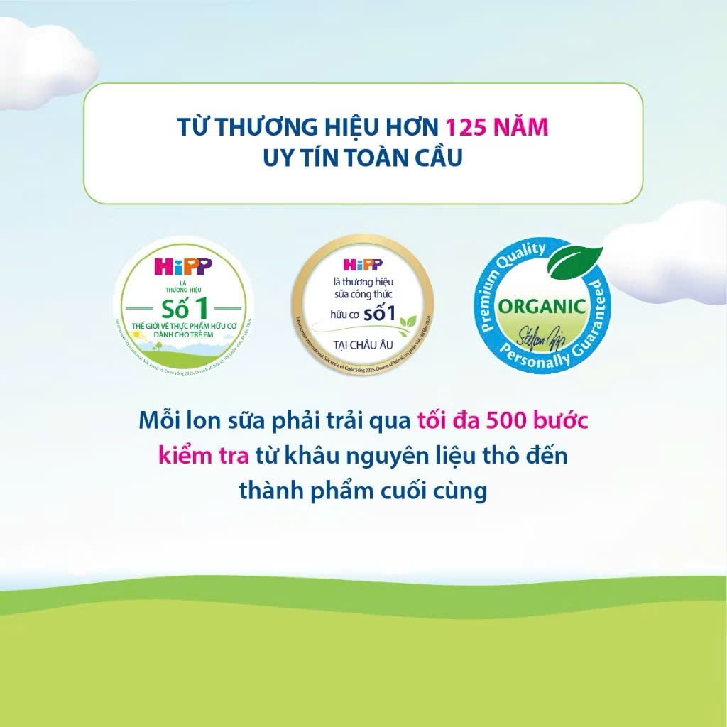Compo Sữa HiPP Organic Combiotic HMP 800g nhập khẩu cho bé sữa hữu cơ HUVI KIDS
