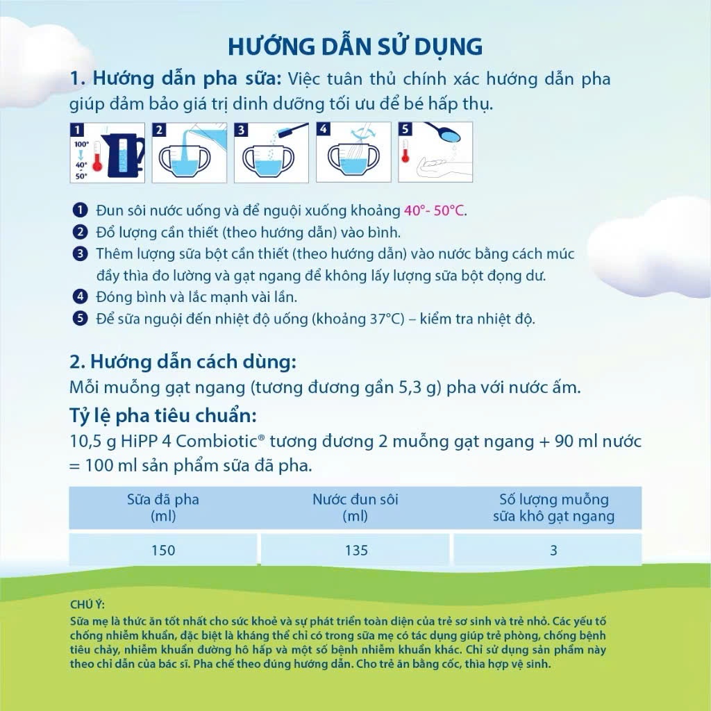 Compo Sữa HiPP Organic Combiotic HMP 800g nhập khẩu cho bé sữa hữu cơ HUVI KIDS