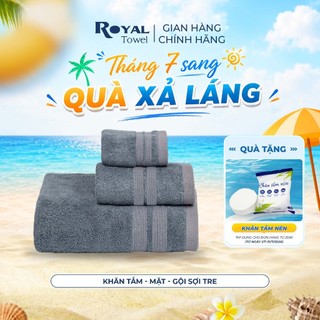 Khăn Tắm Khăn Gội Khăn Mặt Royal Towel Sợi Tre Bamboo, Mềm Mịn, Thấm Hút Tốt, Không Xổ Lông, Không Phai Màu, AnToànChoDa