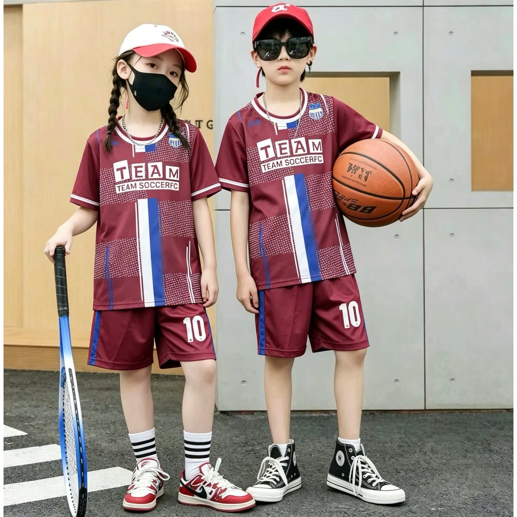 Bộ đồ cho bé gái 20-55kg phong cách thể thao có lỗ thông hơi
