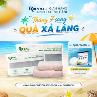 Khăn Tắm Royal Towel 50x100cm Hoặc 60x120cm Sợi Tre Bamboo, Mềm Mịn, Thấm Hút Tốt, Không Xổ Lông, Không Phai Màu