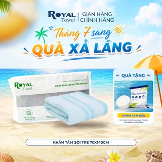 Khăn Tắm Royal Towel 70x140cm Sợi Tre Bamboo, Mềm Mịn, Thấm Hút Tốt, Không Xổ Lông, Không Phai Màu, An Toàn Cho Da