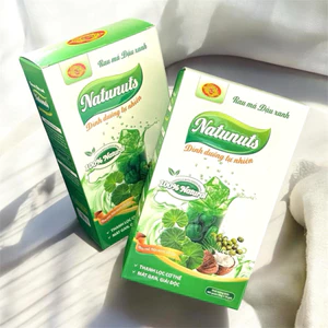 Naturuts Bột Đậu Xanh Rau Má Cốt Dừa 400g (40 Gói x 10g) - Dinh Dưỡng Tự Nhiên, Vị Thanh Mát Thơm Béo