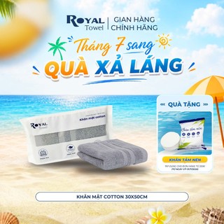 Khăn Mặt Royal Towel 30x50cm Sợi Cotton Mềm Mịn, Thấm Hút Tốt, Không Xổ Lông, Không Phai Màu