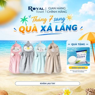 Khăn Lau Tay Treo Tường Royal Towel Họa Tiết Hoạt Hình, Thấm Hút Tốt