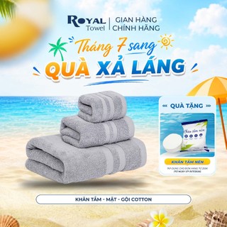 Khăn Tắm, Khăn Gội, Khăn Mặt Royal Towel Sợi Cotton Mềm Mịn, Thấm Hút Tốt, Không Xổ Lông, Không Phai Màu