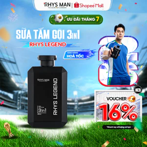 Sữa tắm gội nam 3in1 Rhys Man hương nước hoa Rhys Legend 350ml
