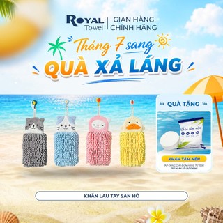Khăn Lau Tay Treo Tường Royal Towel Chất Nhung San Hô, Dày Dặn, Thấm Hút Tốt