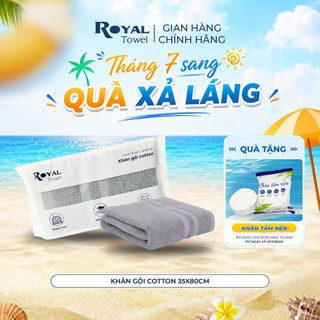 Khăn Gội Royal Towel 35x80cm Sợi Cotton Mềm Mịn, Thấm Hút Tốt, Không Xổ Lông, Không Phai Màu